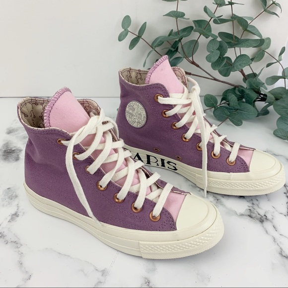 Converse Shoes | Converse Hightop Chuck Taylor 7 Custom Paris Sz 6 |  Poshmark